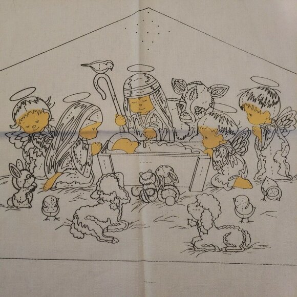 Columbia Minerva Crewel Kit Nativity Needlework 12x16 Christmas Morehead Vintage - Picture 1 of 12